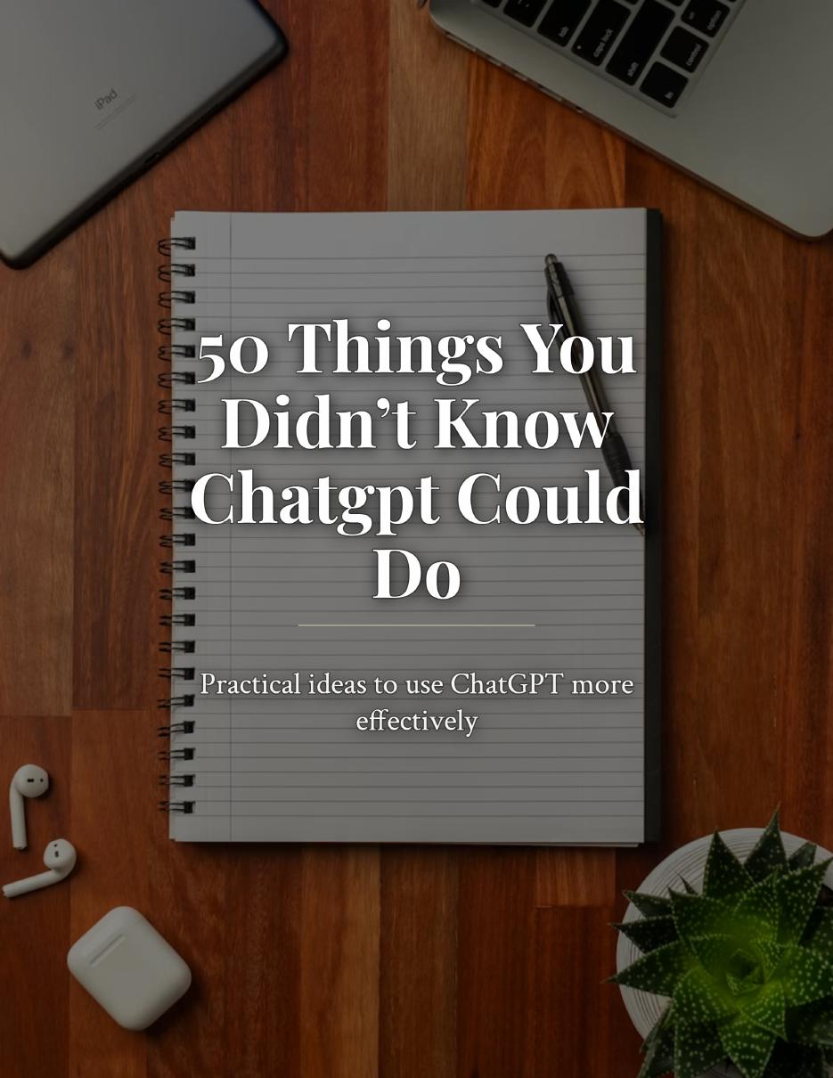 Cover of 50 Things You Didn't Know ChatGPT Could Do for You